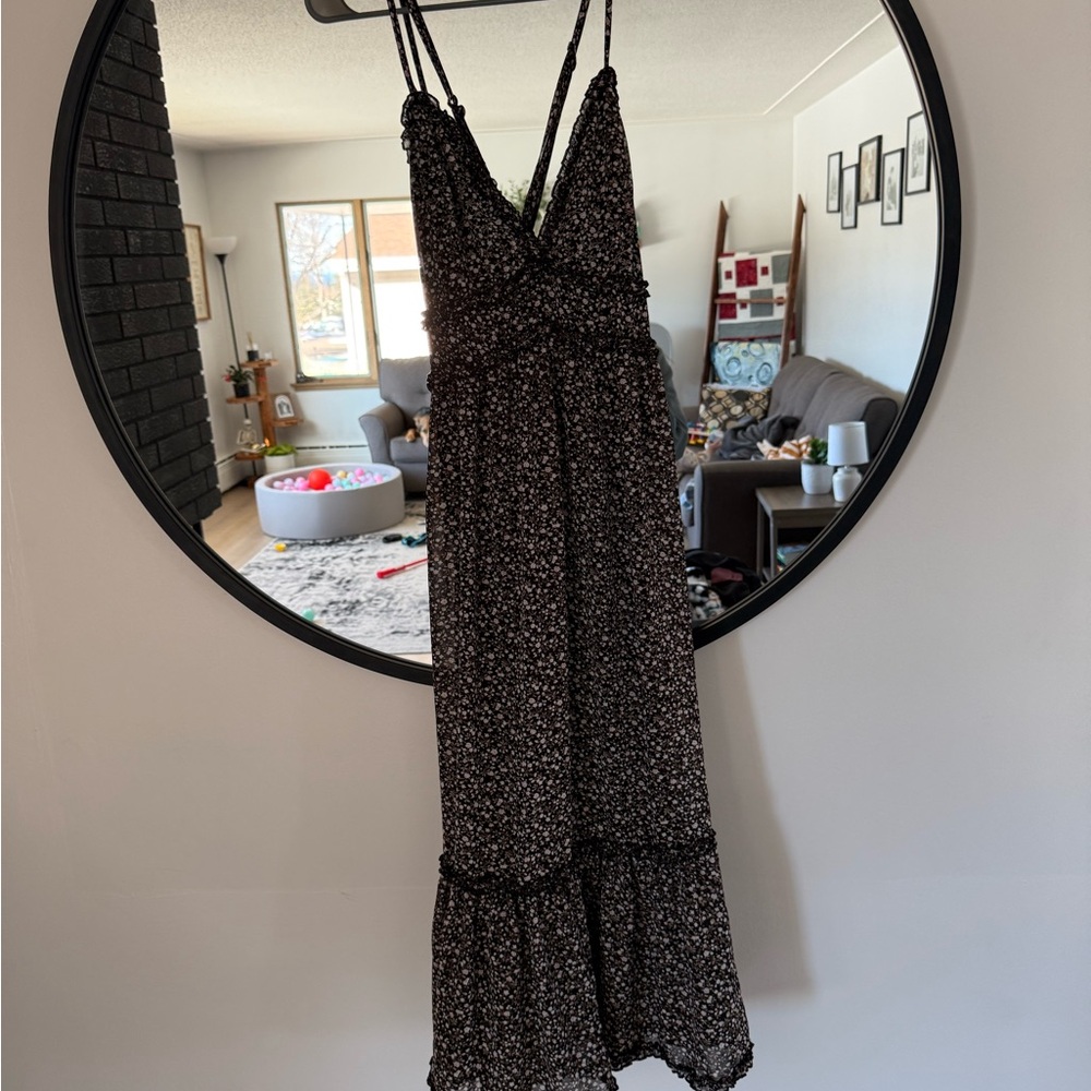 Black Floral Women's Dress